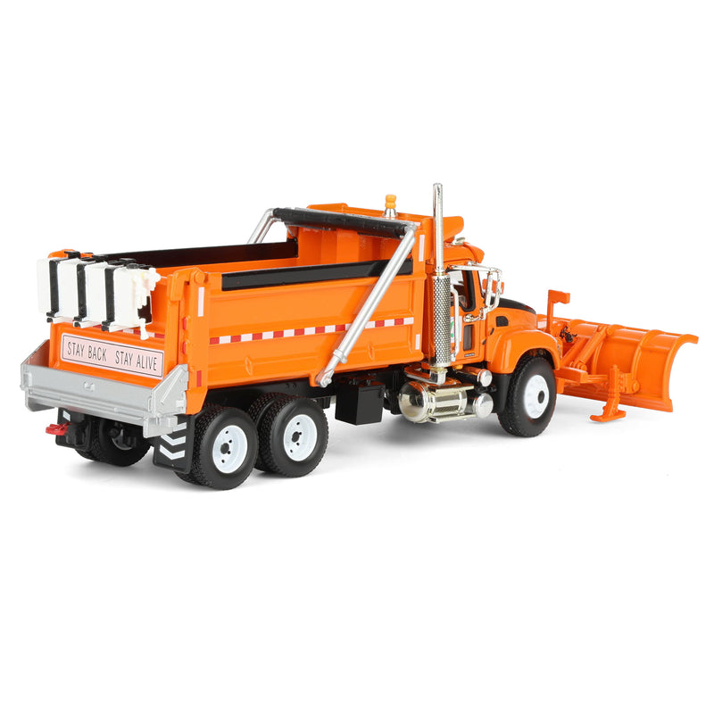 1/64 Orange & Black Mack Granite Minnesota DOT Truck with Plow by First Gear