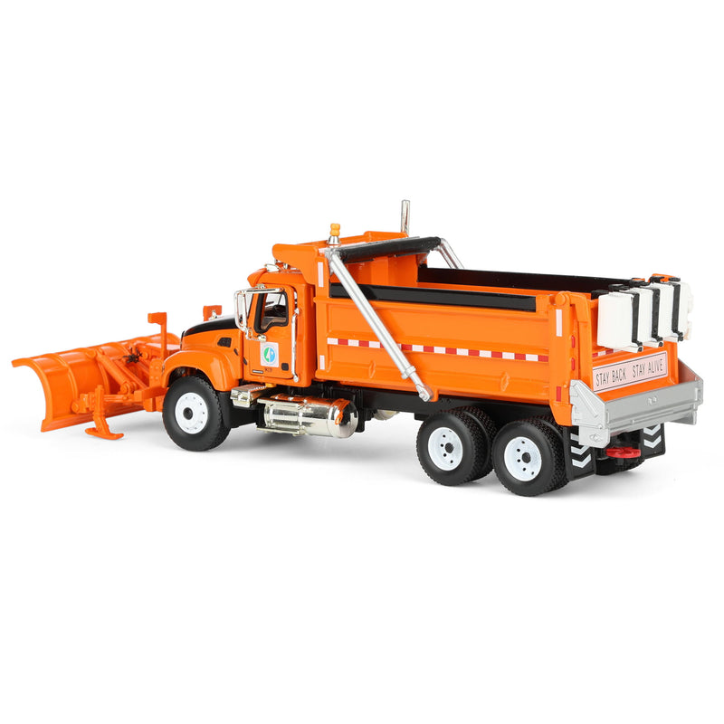 1/64 Orange & Black Mack Granite Minnesota DOT Truck with Plow by First Gear
