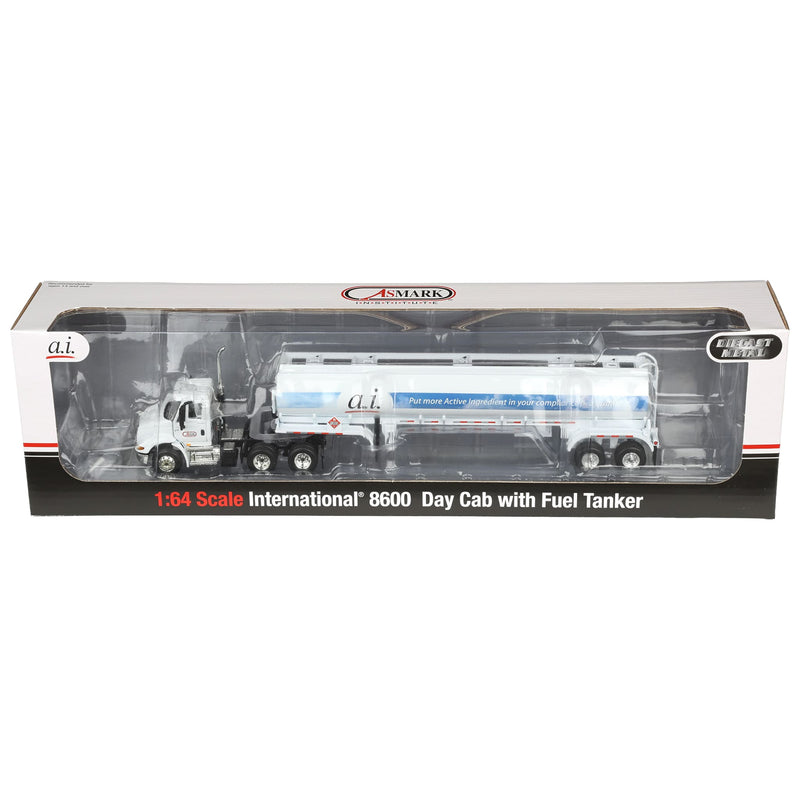 1/64 Asmark International 8600 Day Cab with Fuel Tanker, DCP by First Gear