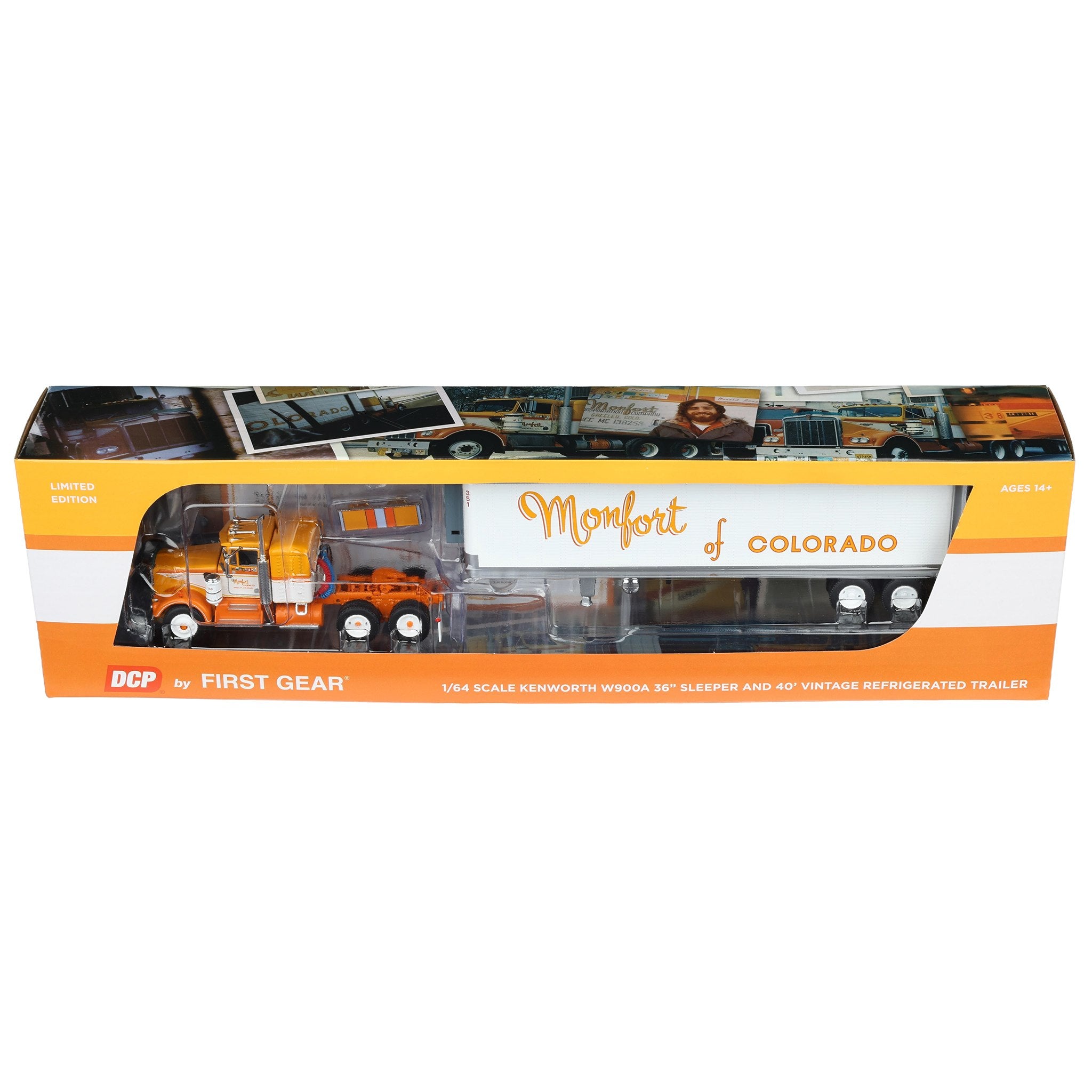 1/64 Kenworth W900A with Vintage Reefer Trailer, Fallen Flag #50