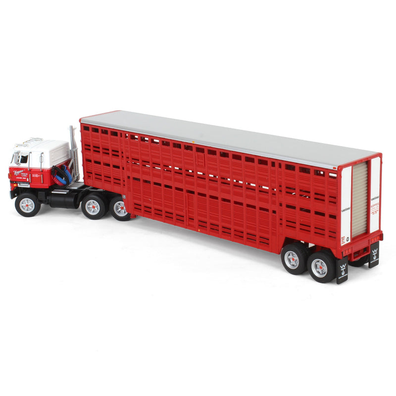1/64 International TranStar COE Semi Truck with 45ft Wilson Livestock Trailer, Koppes Truck Line, DCP by First Gear