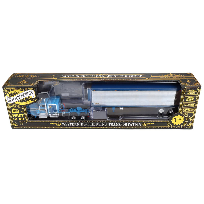 1/64 Kenworth W900A with Vintage Reefer Trailer, DCP by First Gear Legacy Series #2: Western Distributing "Crippled Cowboy"