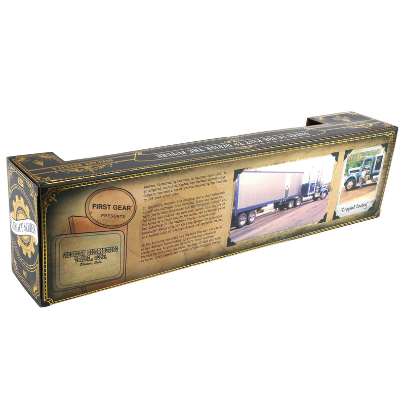 1/64 Kenworth W900A with Vintage Reefer Trailer, DCP by First Gear Legacy Series #2: Western Distributing "Crippled Cowboy"