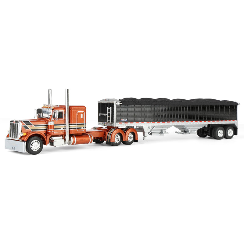 1/64 Peterbilt 379 Semi Truck with Wilson  Grain Trailer, 2025 National Farm Toy Museum, DCP by First Gear