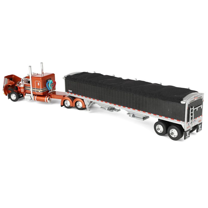 1/64 Peterbilt 379 Semi Truck with Wilson  Grain Trailer, 2025 National Farm Toy Museum, DCP by First Gear