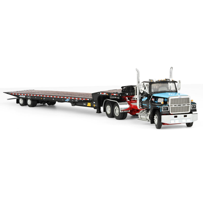 1/64 Ford LTL 9000 Semi Truck with Landoll Traveling Axle Trailer, DCP by First Gear Legacy Series #3: Cappello Heavy Transport