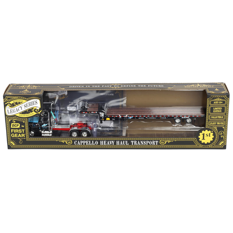 1/64 Ford LTL 9000 Semi Truck with Landoll Traveling Axle Trailer, DCP by First Gear Legacy Series #3: Cappello Heavy Transport