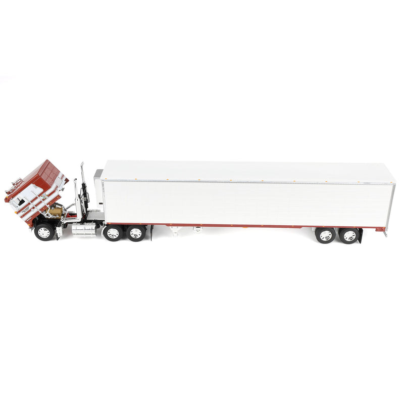 (B&D) 1/64 Jim Skrinar's Kenworth K100 COE Semi Truck with 53ft Utility Reefer Trailer, Red's Favorites, DCP by First Gear - Damaged Box