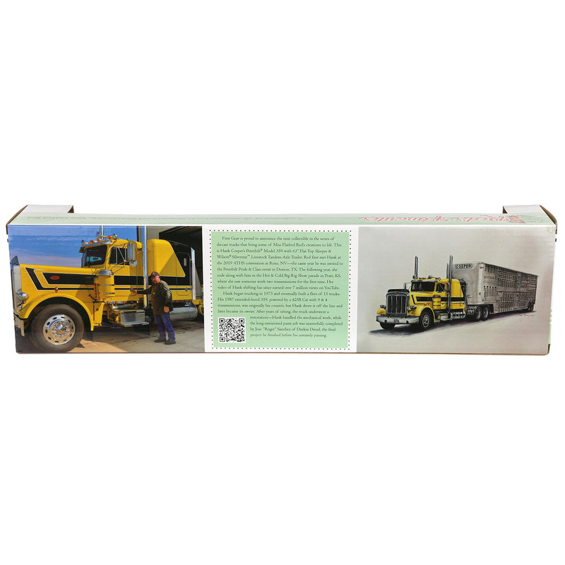 1/64 Peterbilt 359 with Wilson Silverstar Livestock Trailer, Hank Cosper Limited Edition, DCP by First Gear