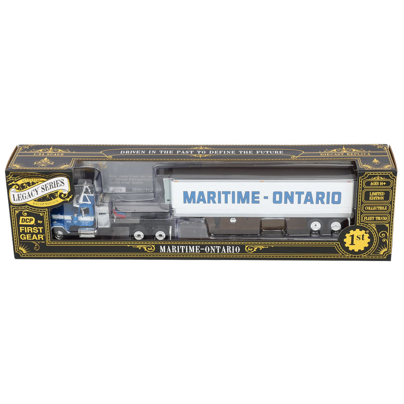 1/64 Mack Super-Line Semi Truck with 40ft Vintage Reefer Trailer, Legacy Series #4: Maritime-Ontario, DCP by First Gear