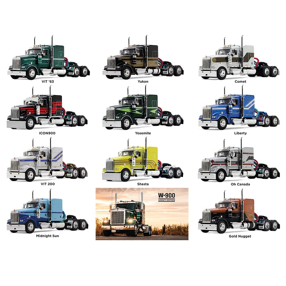 1/64 Kenworth W900L Legacy Edition Set with 11 Trucks, DCP by