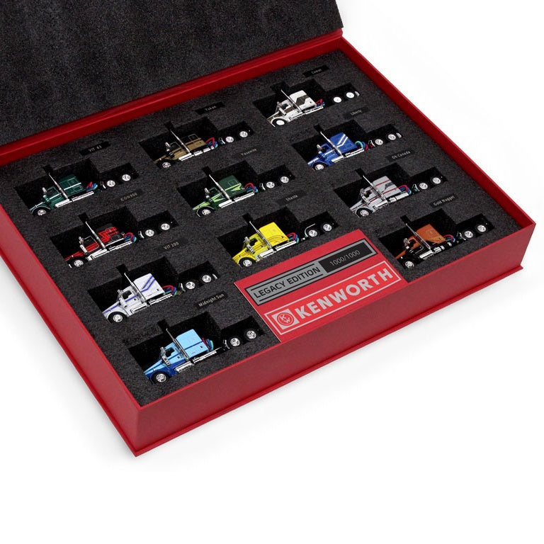 1/64 Kenworth W900L Legacy Edition Set with 11 Trucks, DCP by First Gear Limited Edition - Only 1,000 Made!