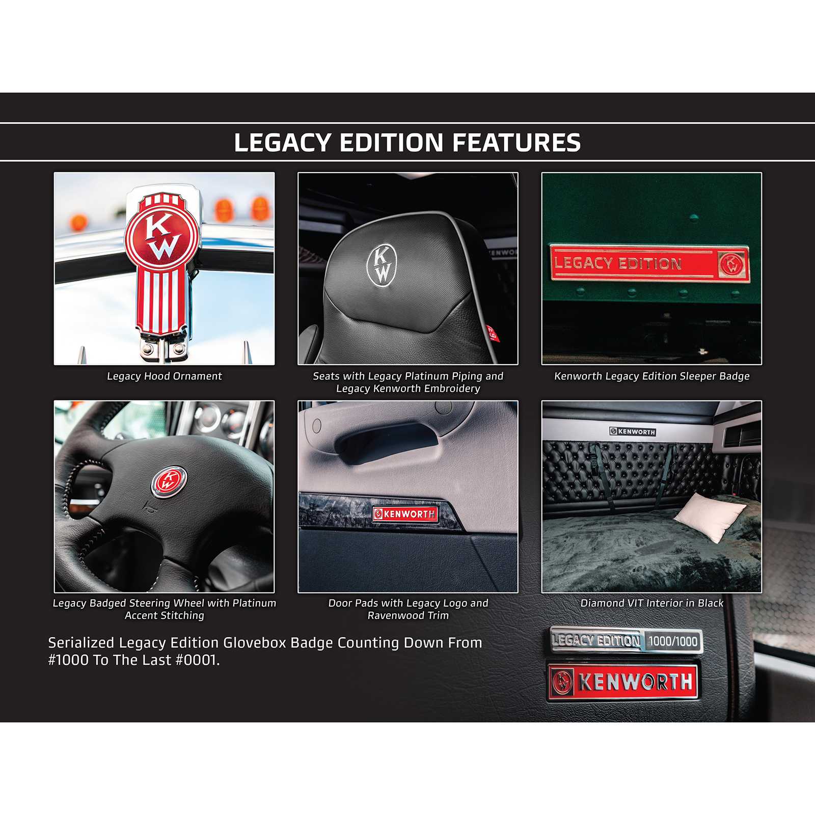 1/64 Kenworth W900L Legacy Edition Set with 11 Trucks, DCP by