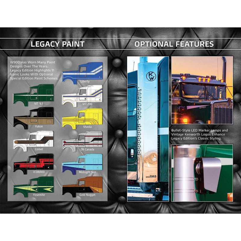 1/64 Kenworth W900L Legacy Edition Set with 11 Trucks, DCP by First Gear Limited Edition - Only 1,000 Made!