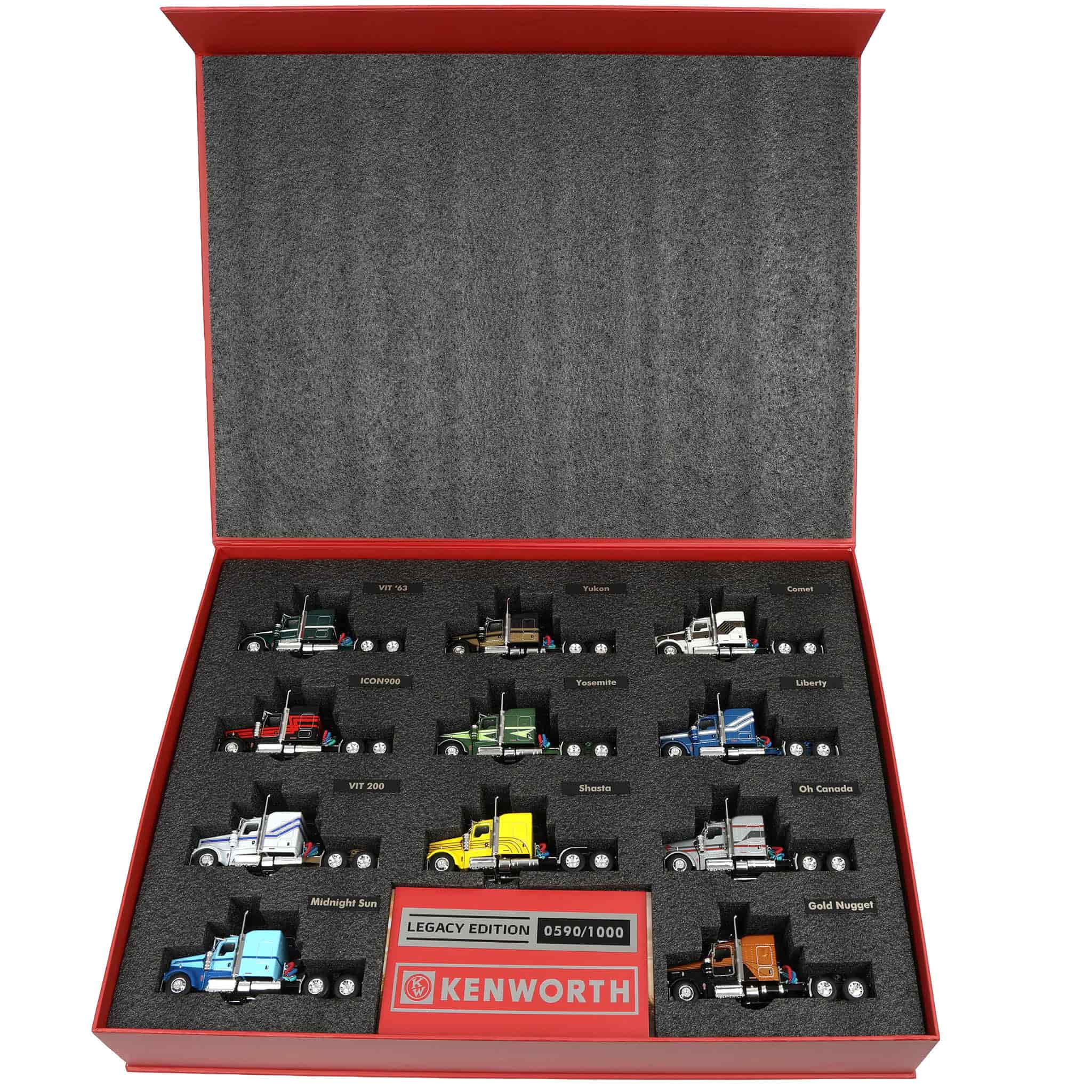 マキシマムドライブCD コンプリートセット 69-2282 DCP 1/64 Kenworth W900L Legacy Edition Set with 11 Trucks