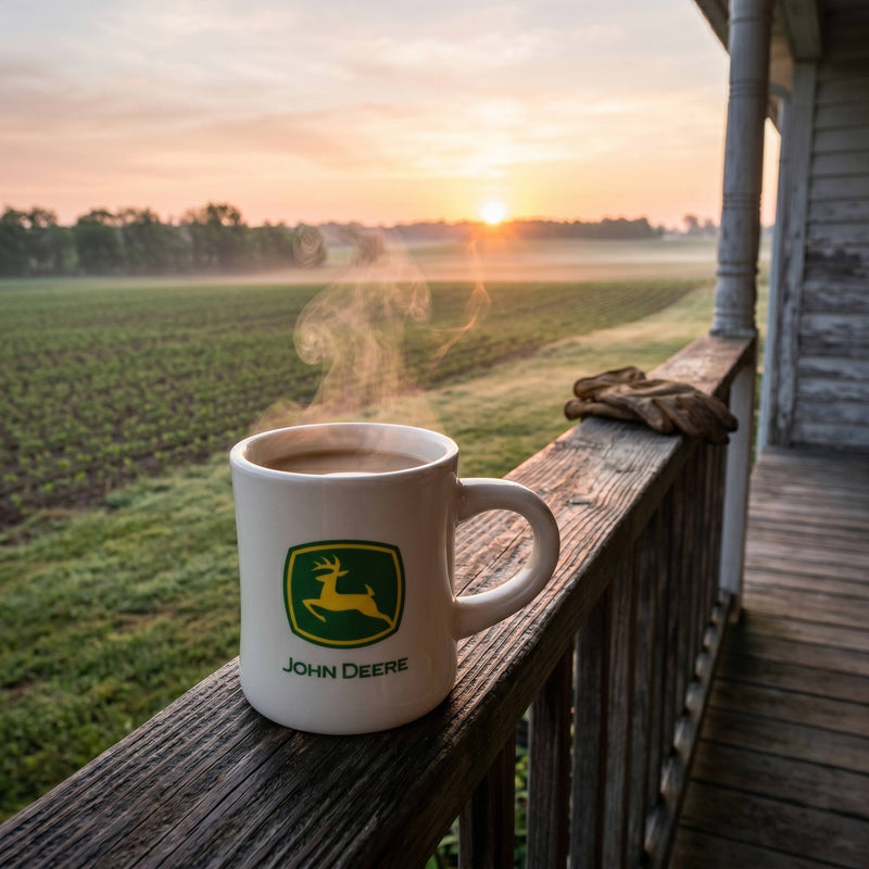 John Deere Logo 8oz Cream Diner Mug