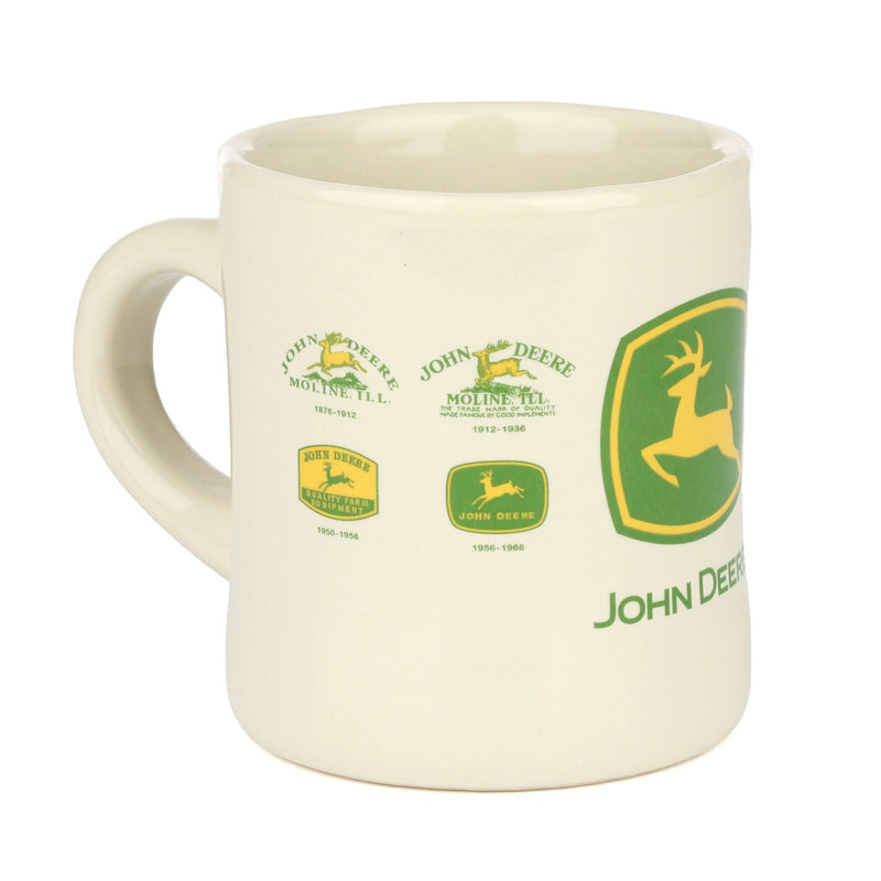 John Deere Historical Logo 8oz Cream Diner Mug