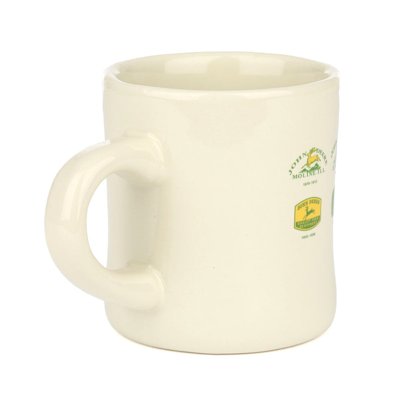 John Deere Historical Logo 8oz Cream Diner Mug