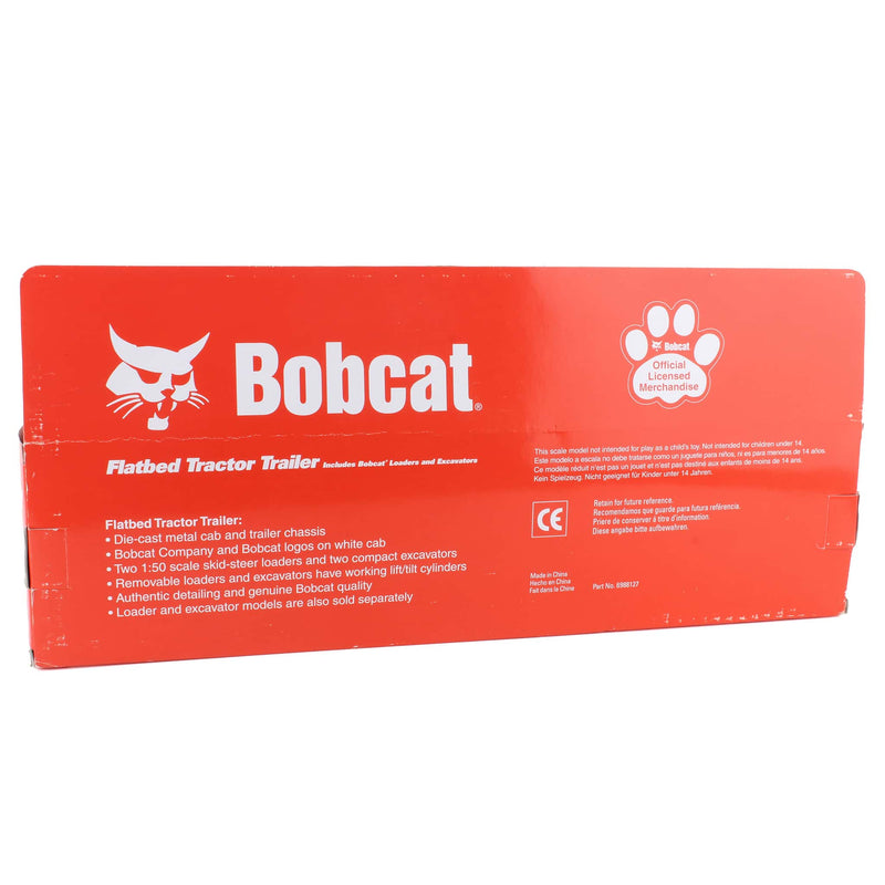 1/50 Bobcat Freightliner Semi with 2 Skid Loaders and 2 Excavators by Bobcat