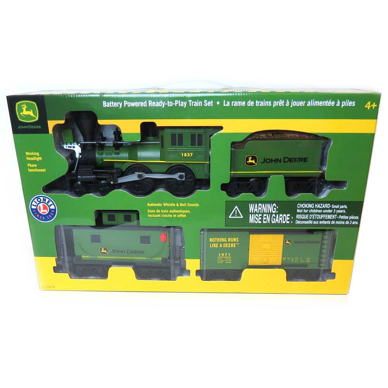 John Deere Ready-to-Play Steam Engine Train Set, Battery Powered by Lionel