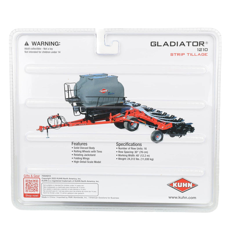 n gear 1210 1/64 Kuhn Krause Gladiator 1210 Strip Tillage Tool — Outback Toys