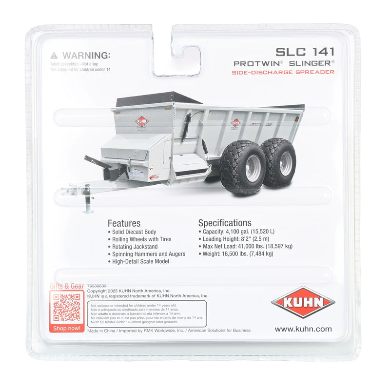 1/64 Kuhn SLC 141 ProTwin Slinger Manure Spreader with Tandem Axle