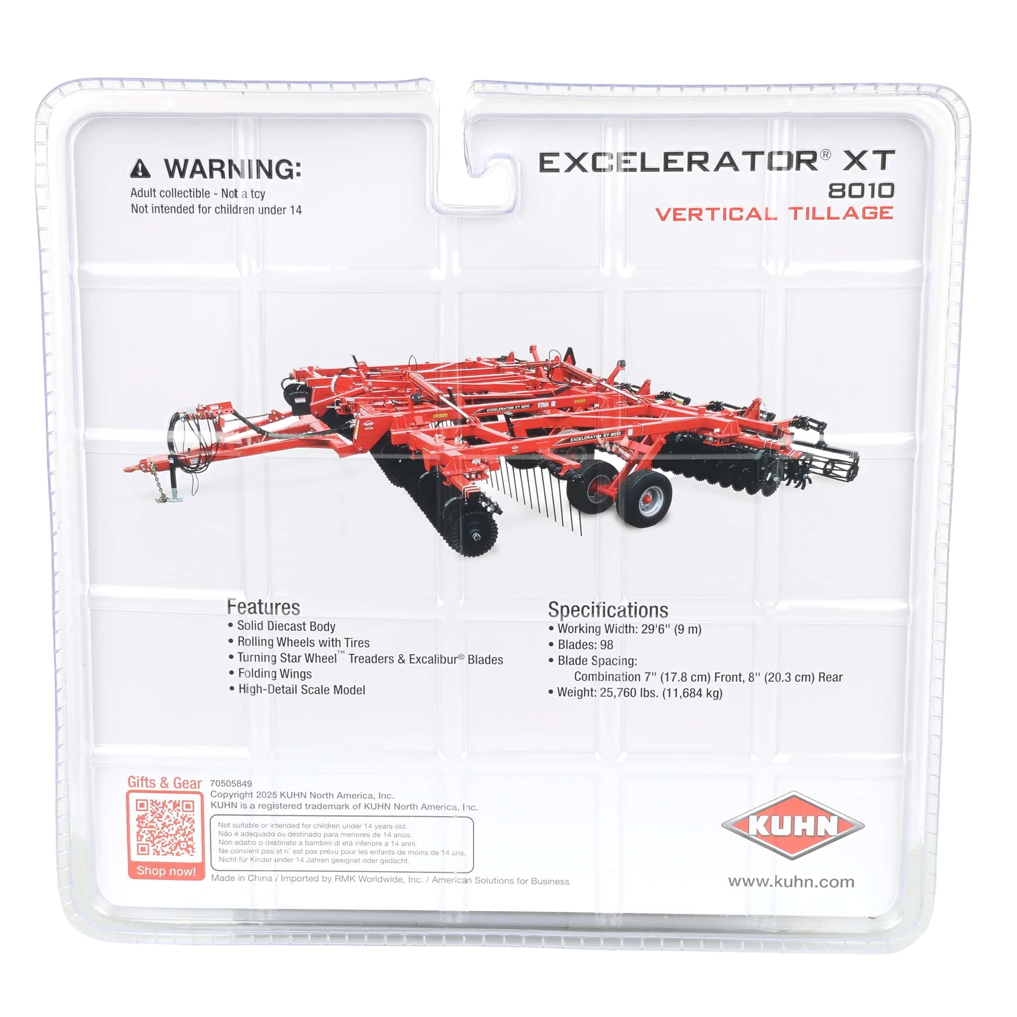 ブリュンヒルデ①~⑫ 1/64 Kuhn Excelerator XT 8010 Vertical Tillage Tool — Outback Toys