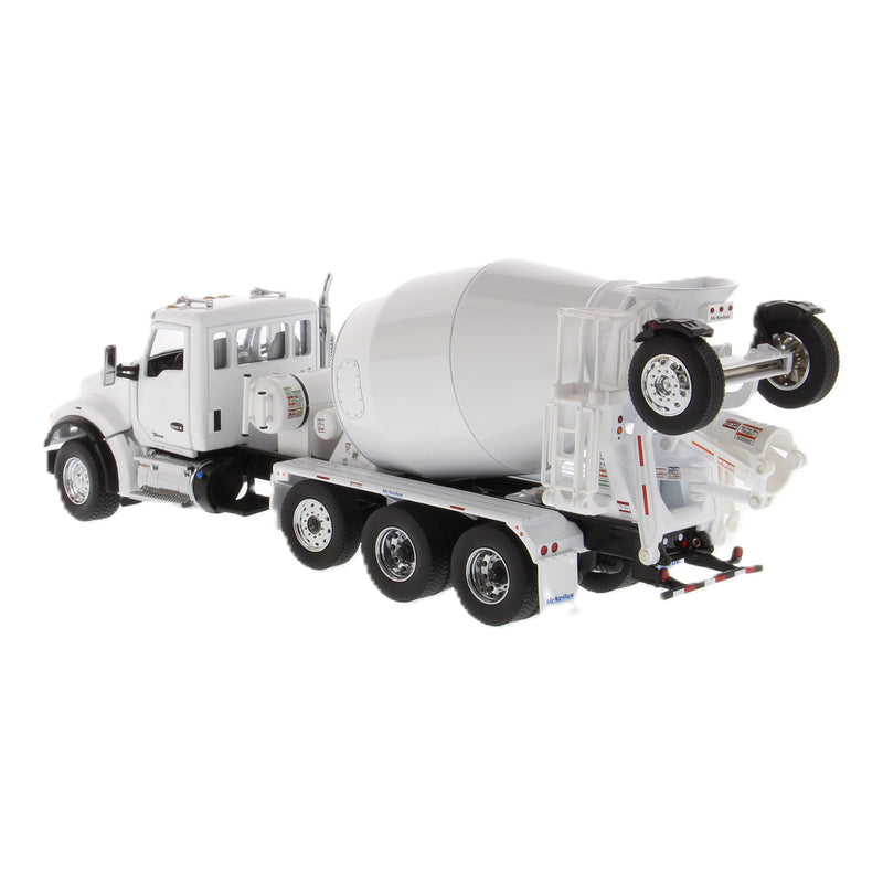 1/50 Kenworth T880S SBFA Tandem-Axle Cement Truck with McNeilus BridgeMaster Mixer, White, Diecast Masters Transport Series