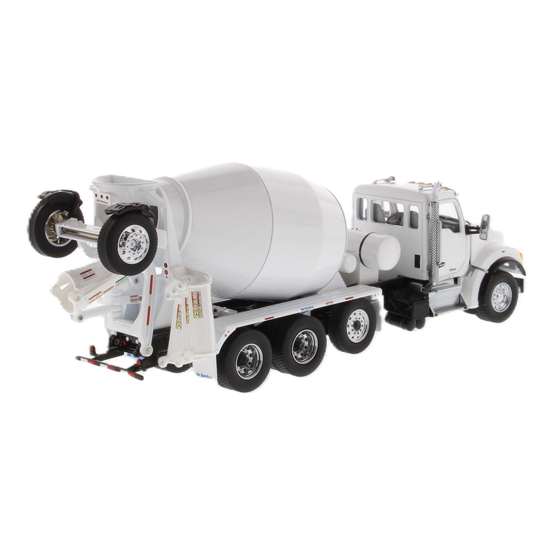 1/50 Kenworth T880S SBFA Tandem-Axle Cement Truck with McNeilus BridgeMaster Mixer, White, Diecast Masters Transport Series