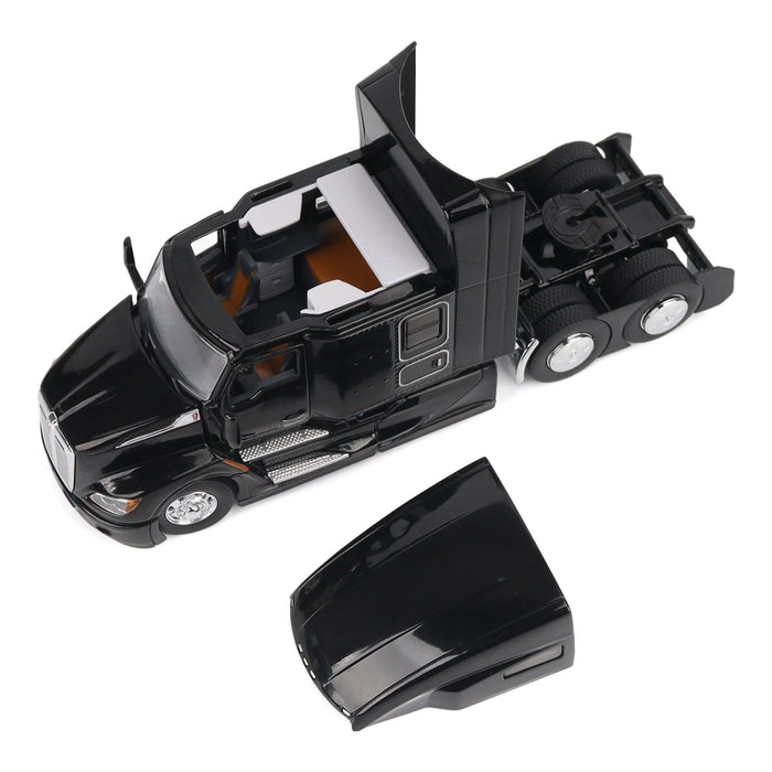 1/50 Black Kenworth T680 Tandem Tractor with 76in High Roof