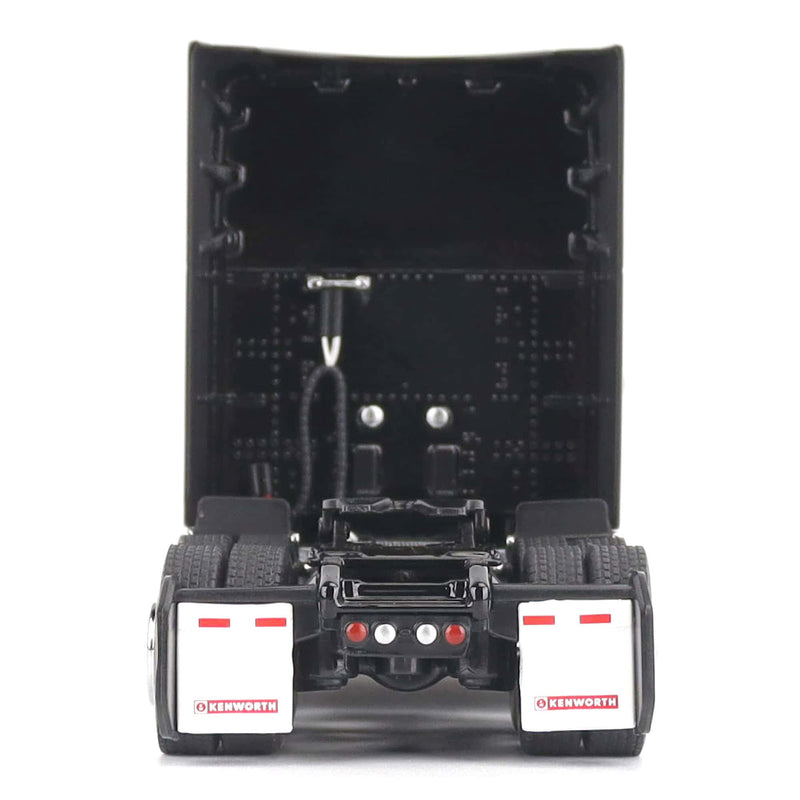 1/50 Black Kenworth T680 Tandem Tractor with 76in High Roof Sleeper Cab by Diecast Masters