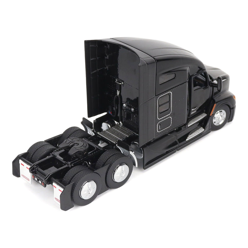 1/50 Black Kenworth T680 Tandem Tractor with 76in High Roof Sleeper Cab by Diecast Masters