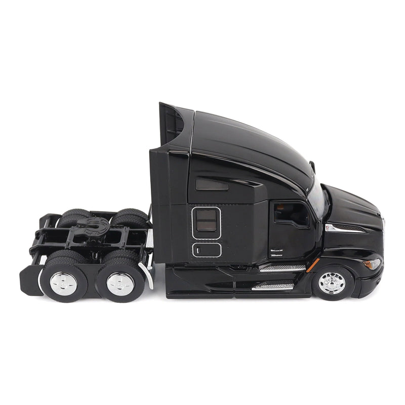 1/50 Black Kenworth T680 Tandem Tractor with 76in High Roof Sleeper Cab by Diecast Masters