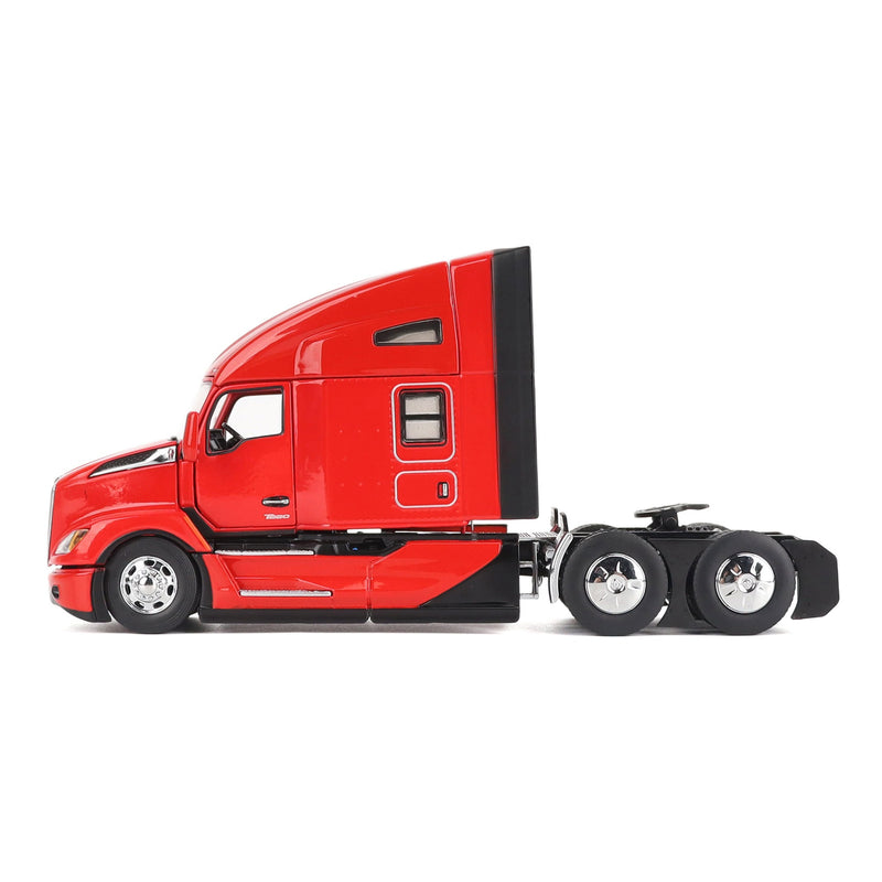 1/50 Red Kenworth T680 Tandem Tractor with 76in High Roof Sleeper Cab by Diecast Masters
