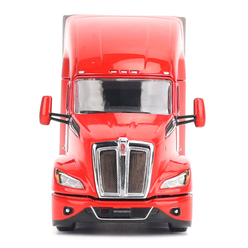 1/50 Red Kenworth T680 Tandem Tractor with 76in High Roof Sleeper Cab by Diecast Masters