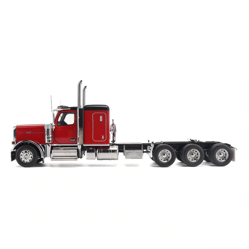 1/32 Peterbilt 589 Tridem-Axle Truck with 58in Sleeper by Diecast Masters, Legendary Red