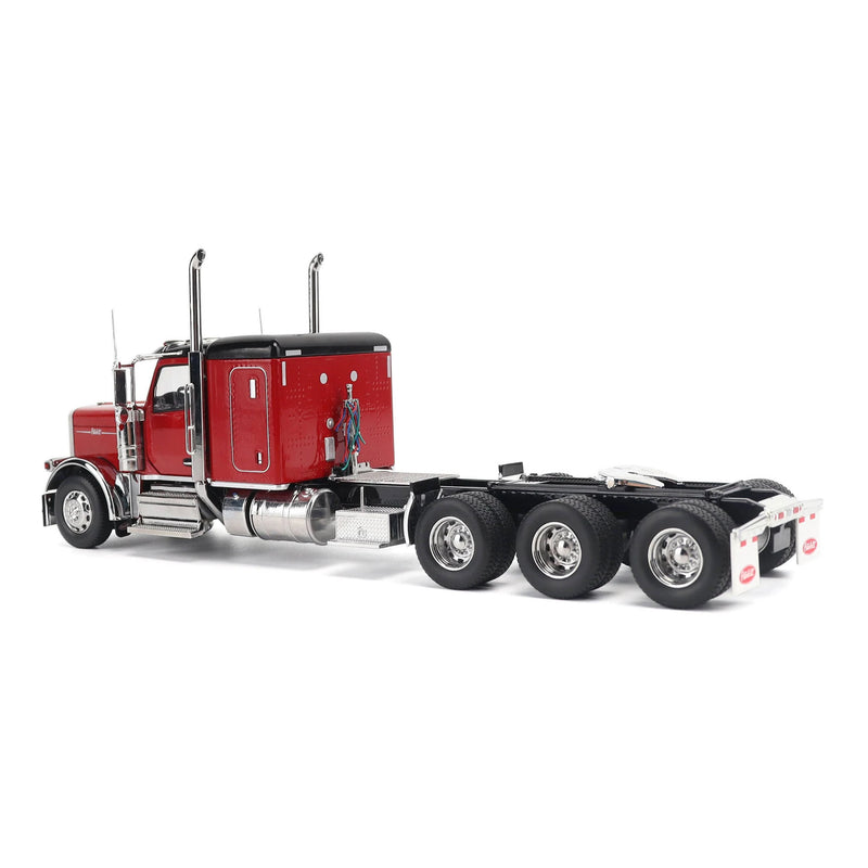 1/32 Peterbilt 589 Tridem-Axle Truck with 58in Sleeper by Diecast Masters, Legendary Red