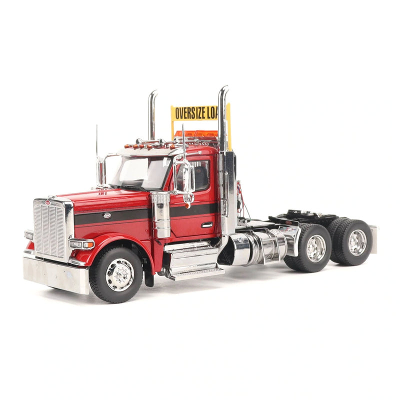 1/32 Peterbilt 589 Tandem-Axle Truck with Day Cab by Diecast Masters, Legendary Red Oversize Load
