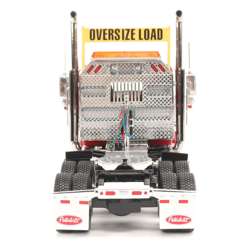 1/32 Peterbilt 589 Tandem-Axle Truck with Day Cab by Diecast Masters, Legendary Red Oversize Load