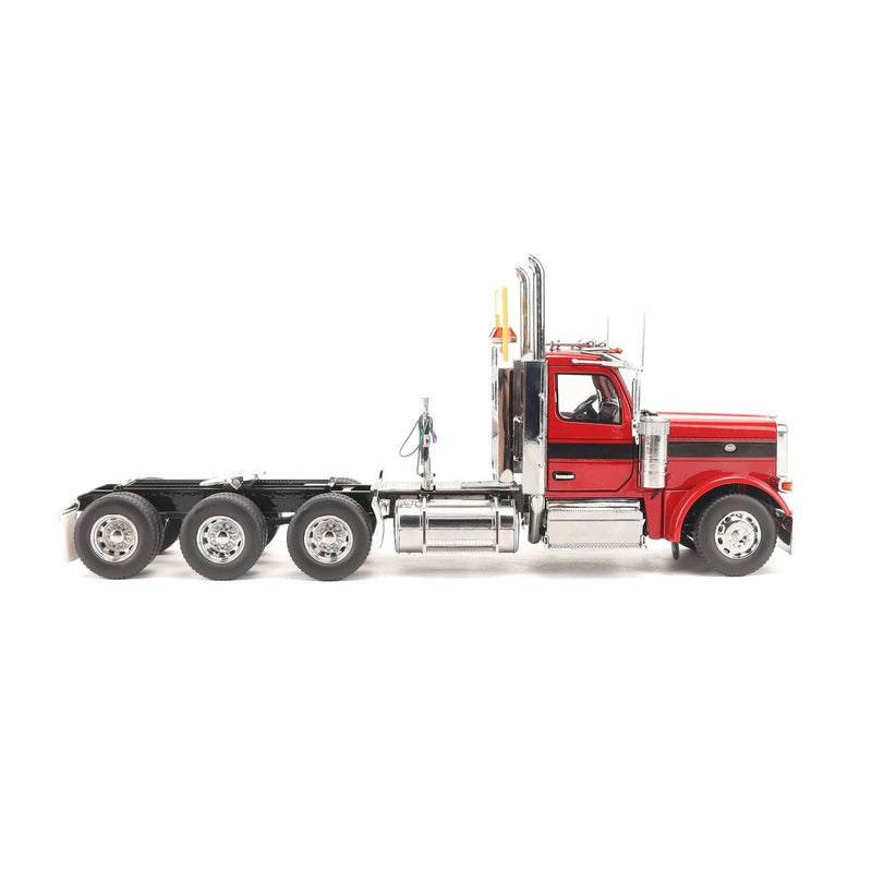 1/32 Peterbilt 589 Tridem-Axle Truck with Day Cab by Diecast Masters, Legendary Red Oversize Load
