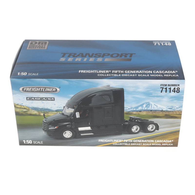 1/50 Freightliner Cascadia Gen-5 (2025) Truck Tractor, Night-Shift Black, Diecast Masters Transport Series