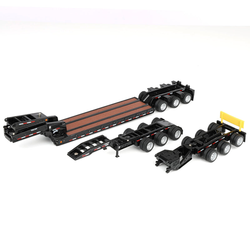 1/64 Trail King TK170 Hydraulic Detachable Gooseneck Lowboy Trailer with Jeep & Booster, Diecast Masters Transport Series
