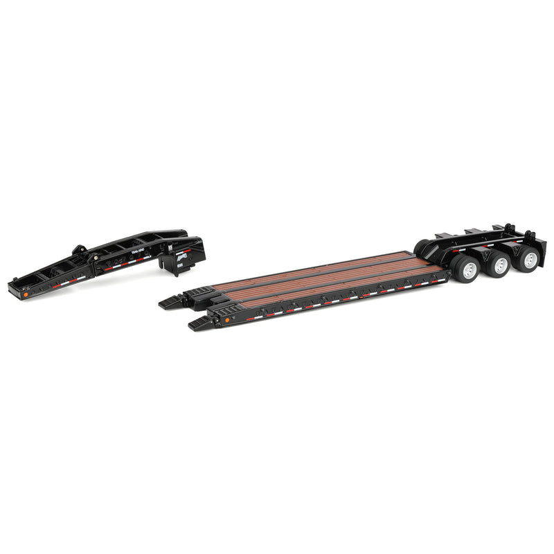 1/64 Trail King TK170 Hydraulic Detachable Gooseneck Lowboy Trailer with Jeep & Booster, Diecast Masters Transport Series