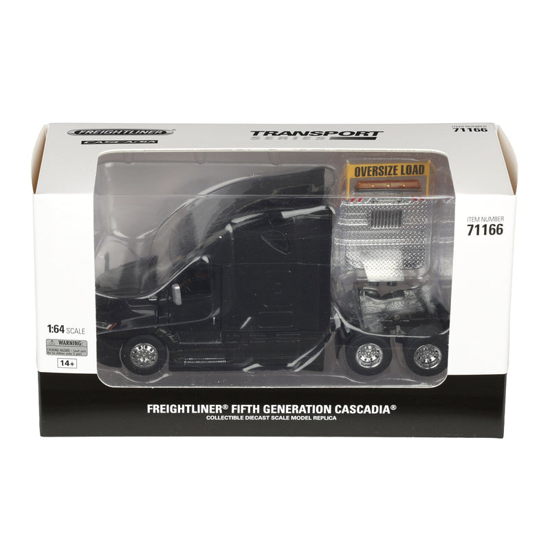1/64 Freightliner Cascadia Gen-5 (2025) Truck Tractor by Diecast Masters, Night-Shift Black