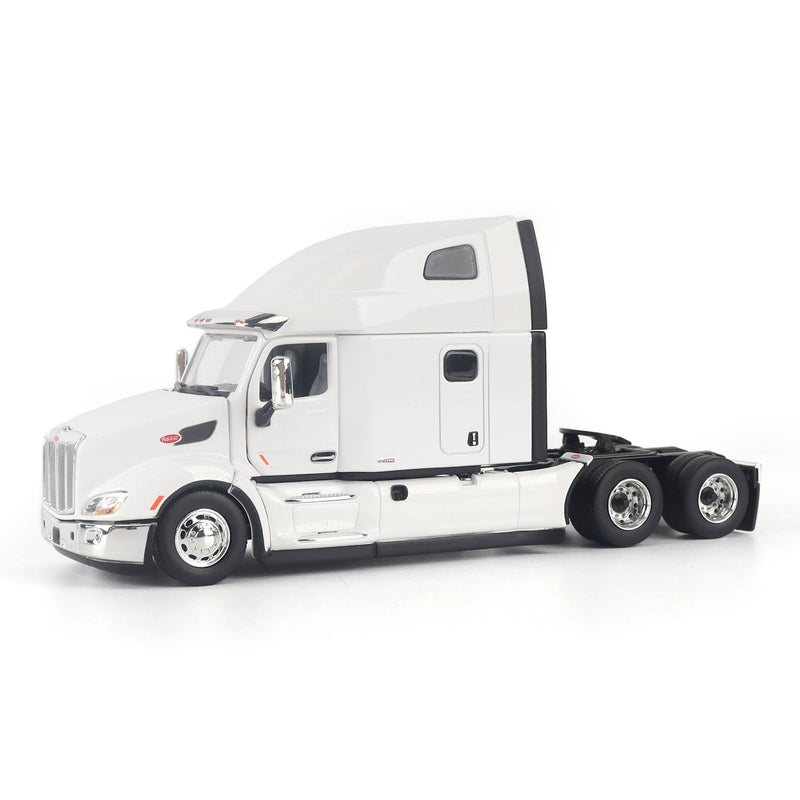 1/50 Peterbilt 579 UltraLoft Semi Truck with Great Dane Champion 53ft Dry Van Trailer, White, Diecast Masters Transport Series