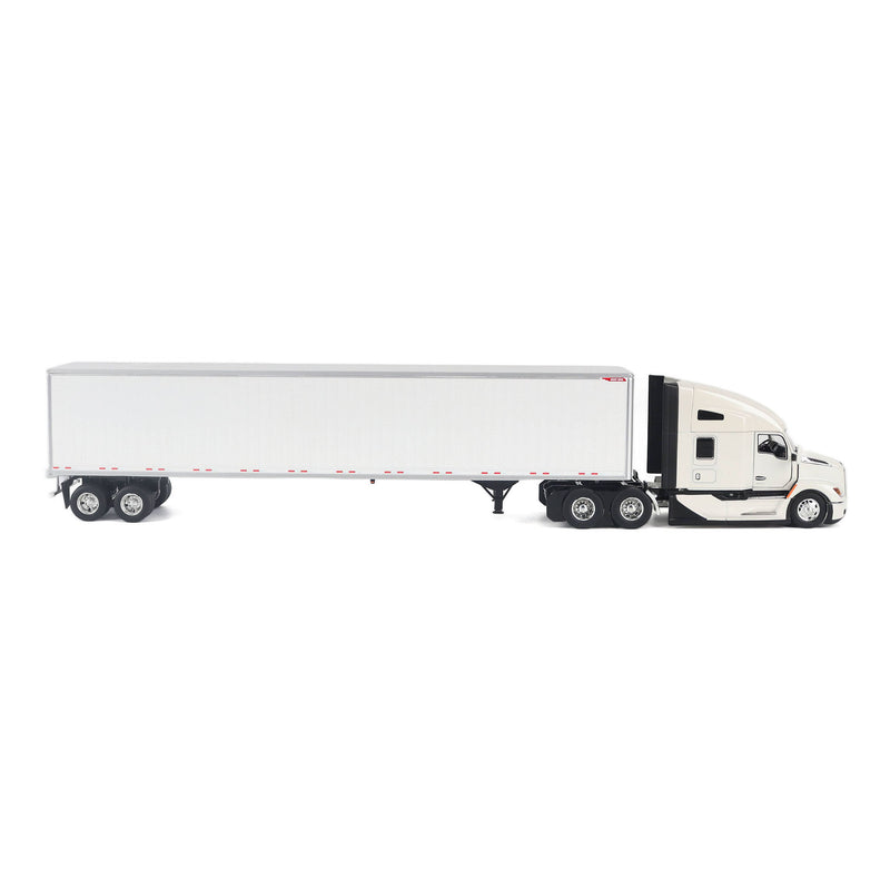1/50 Kenworth T680 Next-Gen Semi Truck with Great Dane Champion 53ft Dry Van Trailer, White, Diecast Masters Transport Series