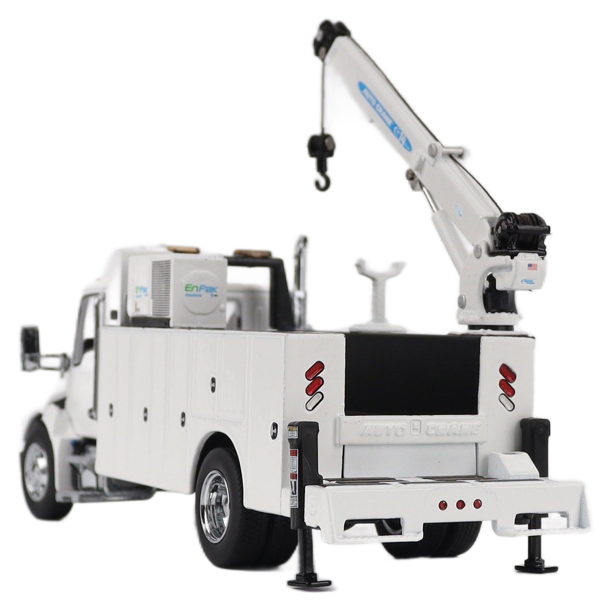 1/50 White Kenworth T380 Crane Work Truck with Miller EnPak by