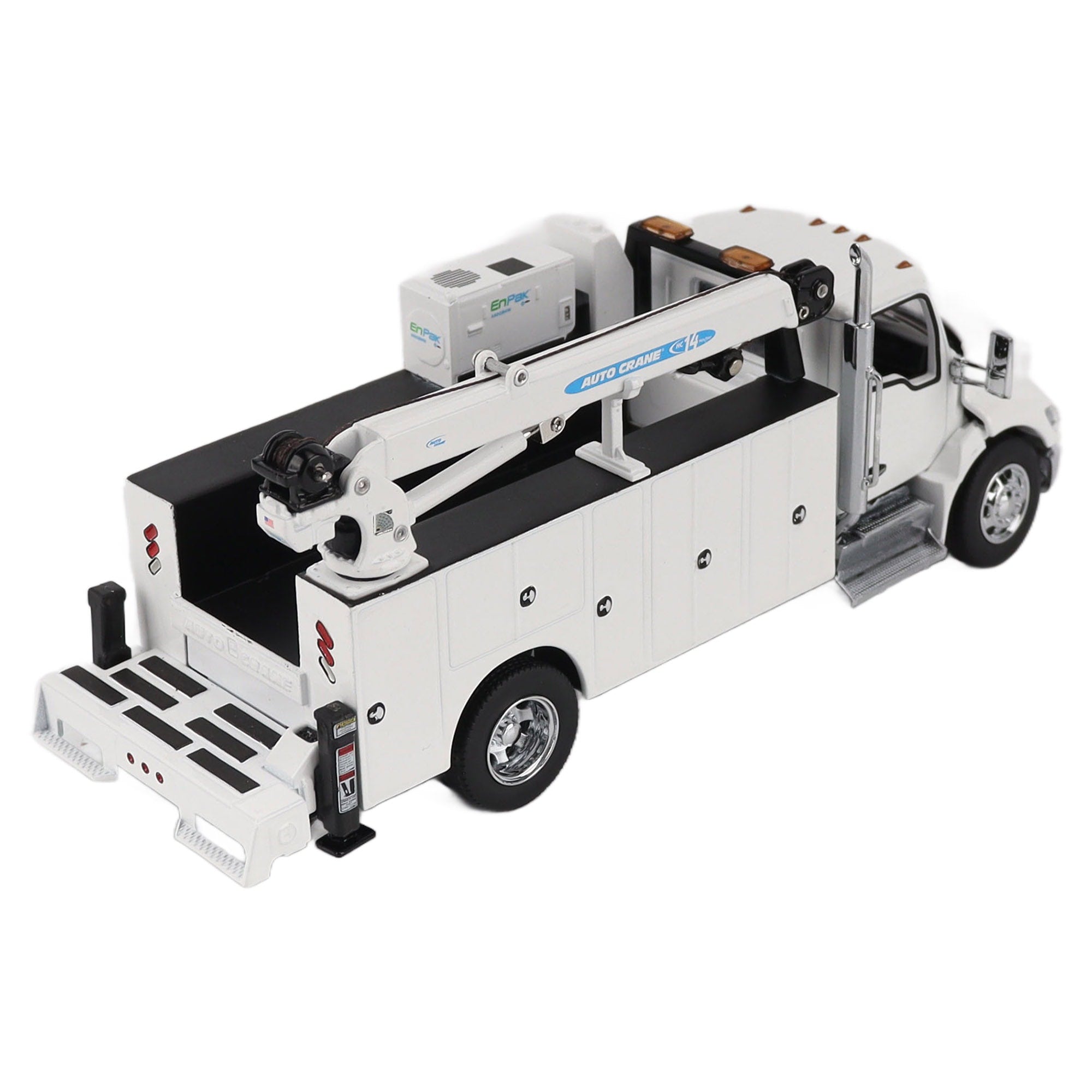 1/50 White Kenworth T380 Crane Work Truck with Miller EnPak by