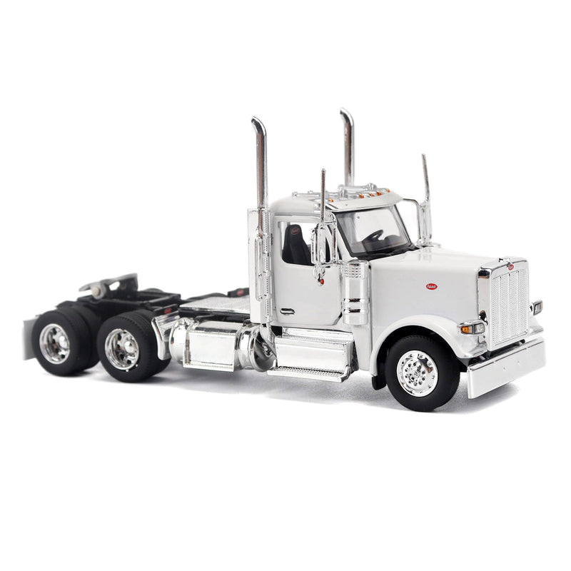 1/64 Peterbilt 589 Tandem-Axle Truck with Day Cab, White, Diecast Masters Transport Series