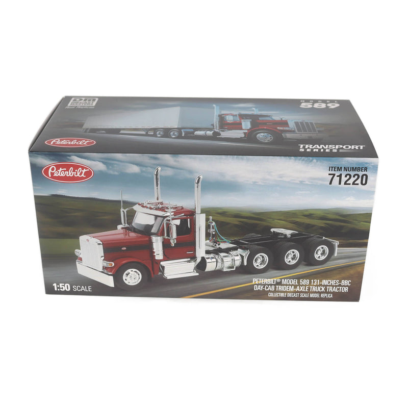 1/50 Peterbilt 589 Tridem-Axle Truck Tractor with Day Cab by Diecast Masters